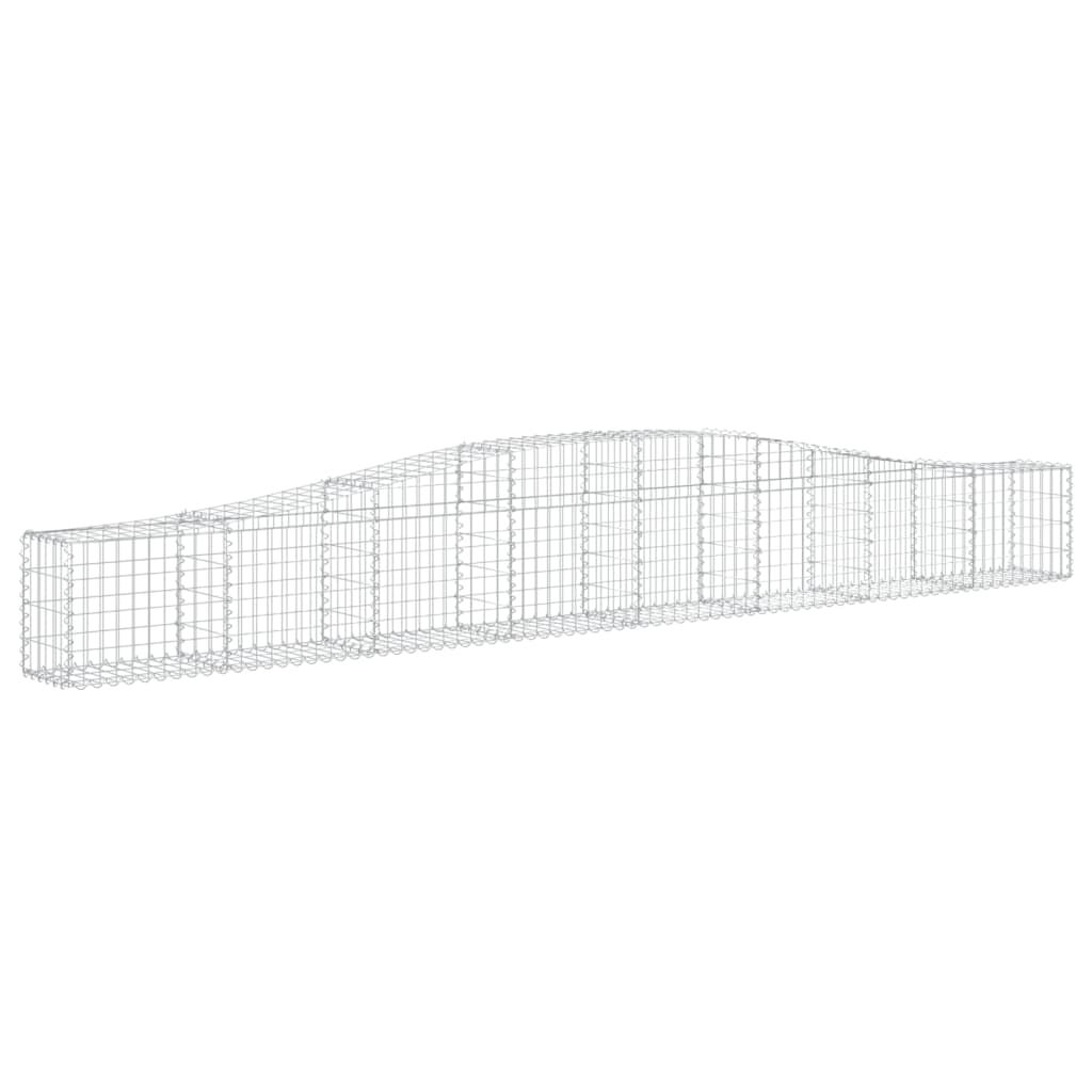 vidaXL Συρματοκιβώτια Τοξωτά 4 τεμ. 400x30x40/60 εκ. Γαλβαν. Ατσάλι