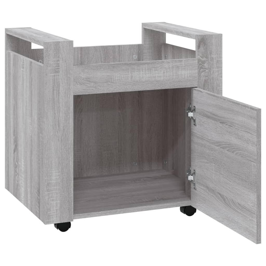 vidaXL Γραφείο Τρόλεϊ Sonoma Γκρι 60x45x60 εκ. από Επεξεργασμένο Ξύλο