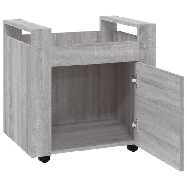 vidaXL Γραφείο Τρόλεϊ Sonoma Γκρι 60x45x60 εκ. από Επεξεργασμένο Ξύλο