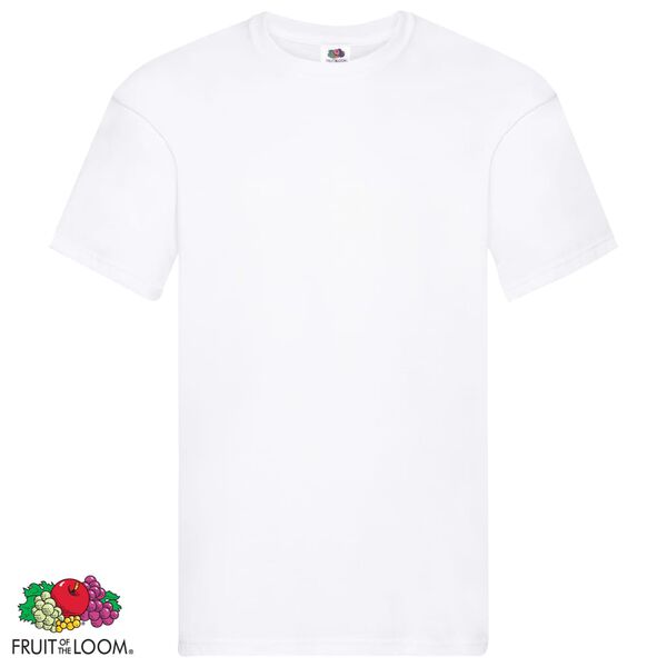 Fruit of the Loom T-shirt Original 5 τεμ. Λευκά 3XL Βαμβακερά