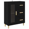 vidaXL Highboard &Mu;&alpha;ύ&rho;&eta; &Omicron;&xi;&upsilon;ά 69,5 x 34 x 180 &epsilon;&kappa;. &Epsilon;&pi;&epsilon;&xi;&epsilon;&rho;&gamma;&alpha;&sigma;&mu;έ&nu;&omicron; &xi;ύ&lambda;&omicron;