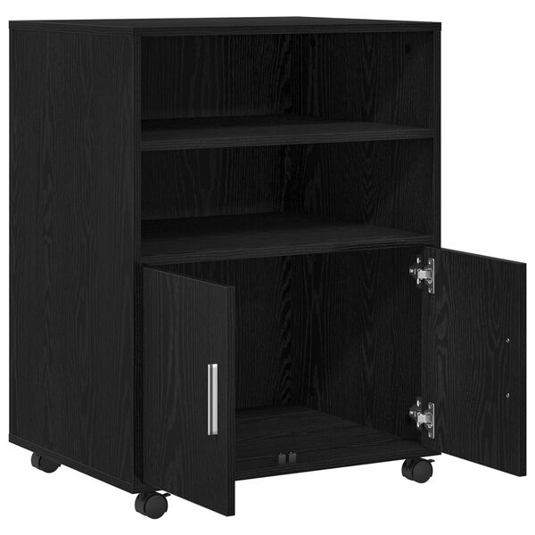 vidaXL Ρολλινγκ Καρνέ Μπλέ με Μαύρη Δρυς 60x48x81 εκ. Επεξεργασμένο Ξύλο