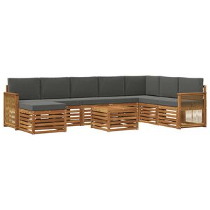 vidaXL &Sigma;&epsilon;&iota;&rho;ά &Kappa;&alpha;&nu;&alpha;&pi;έ &Epsilon;&xi;&omega;&tau;&epsilon;&rho;&iota;&kappa;&omicron;ύ &mu;&epsilon; &mu;&alpha;&xi;&iota;&lambda;ά&rho;&iota; 7 pcs &Phi;&upsilon;&sigma;&iota;&kappa;ό &kappa;&alpha;&iota; &Alpha;&nu;&theta;&rho;&alpha;&kappa;ί