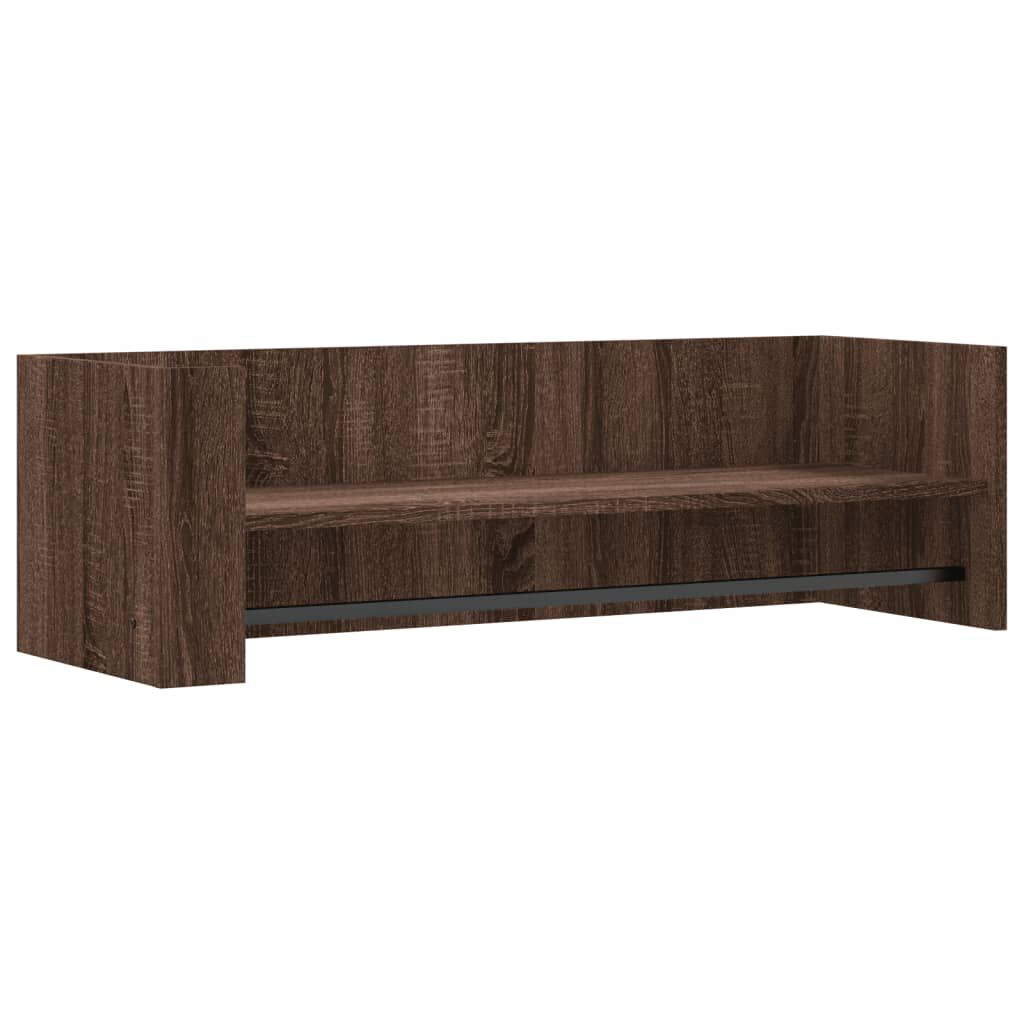 vidaXL Ραφιέρα Τοίχου Καφέ Δρυς 100x35x30,5 εκ. Επεξεργασμένο Ξύλο