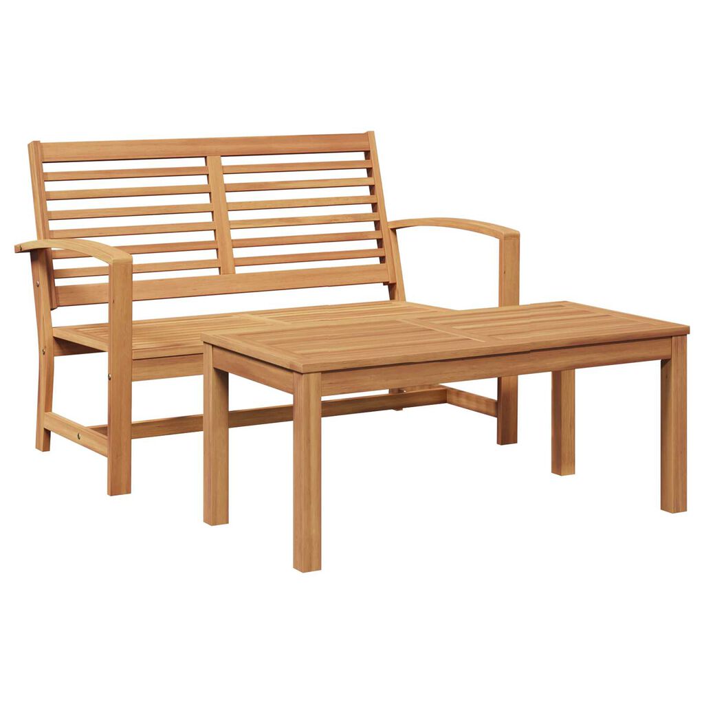 vidaXL Σετ Καναπέ Κήπου 2 pcs Καστανό Μασίφ ξύλο teak