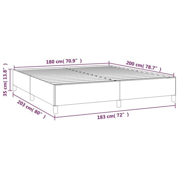 vidaXL Πλαίσιο Κρεβατιού Καπουτσίνο 180x200 εκ. από Συνθετικό Δέρμα