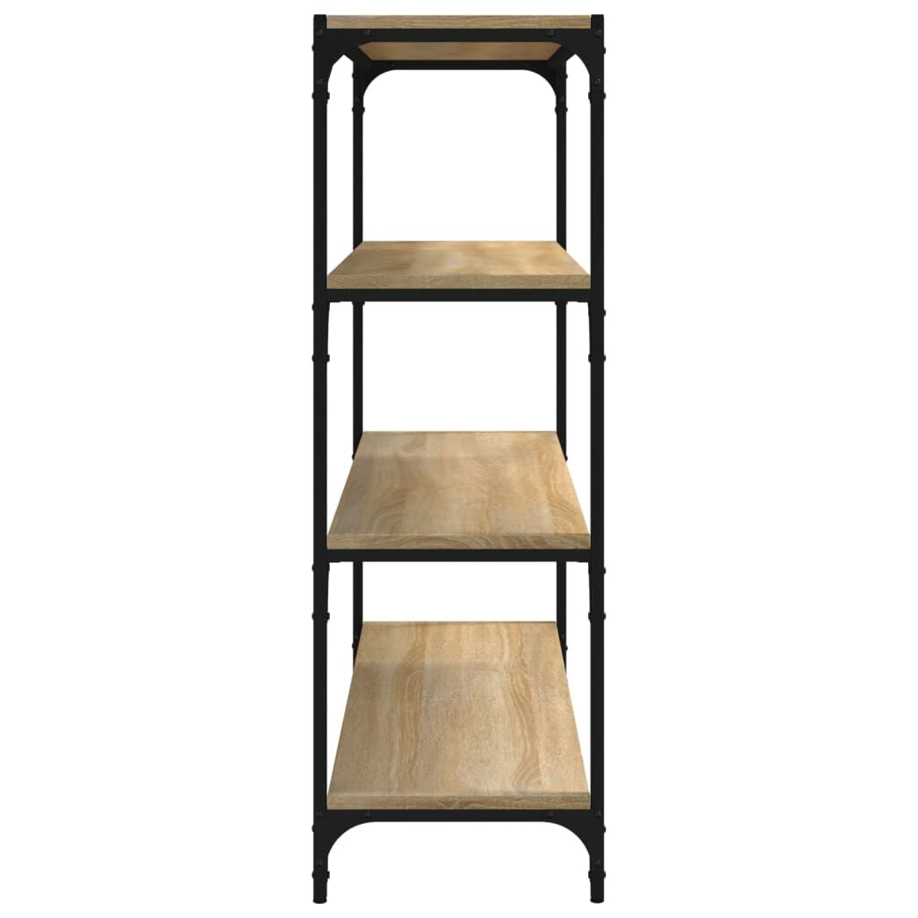 vidaXL Βιβλιοθήκη Sonoma Δρυς 100x33x100 εκ. Επεξεργ. Ξύλο & Ατσάλι
