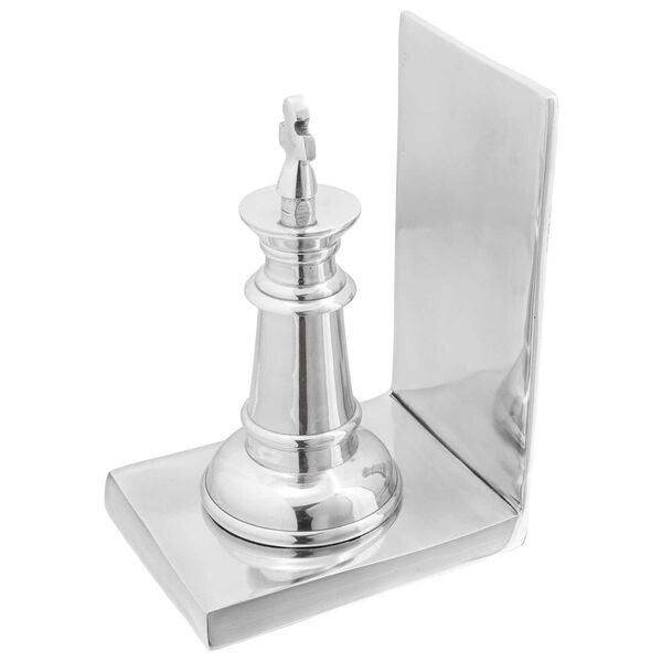 vidaXL Βιβλιοστάτες 2 pcs Ασημί 11 x 12 x 19.5 εκ. Αλουμίνιο