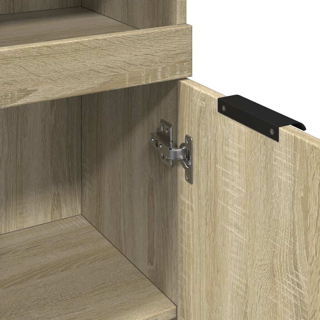 vidaXL Ντουλάπι Μπάνιου Sonoma Δρυς 32x34x188,5 εκ. Επεξεργ. Ξύλο