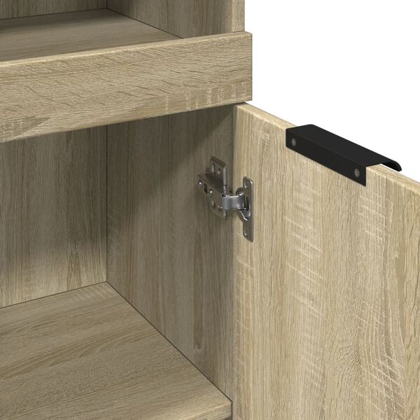 vidaXL Ντουλάπι Μπάνιου Sonoma Δρυς 32x34x188,5 εκ. Επεξεργ. Ξύλο