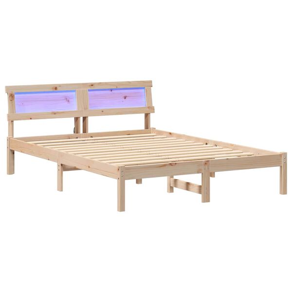 vidaXL Σκελετός Κρεβατιού Καφέ 120 x 200 cm Μασίφ ξύλο πεύκου