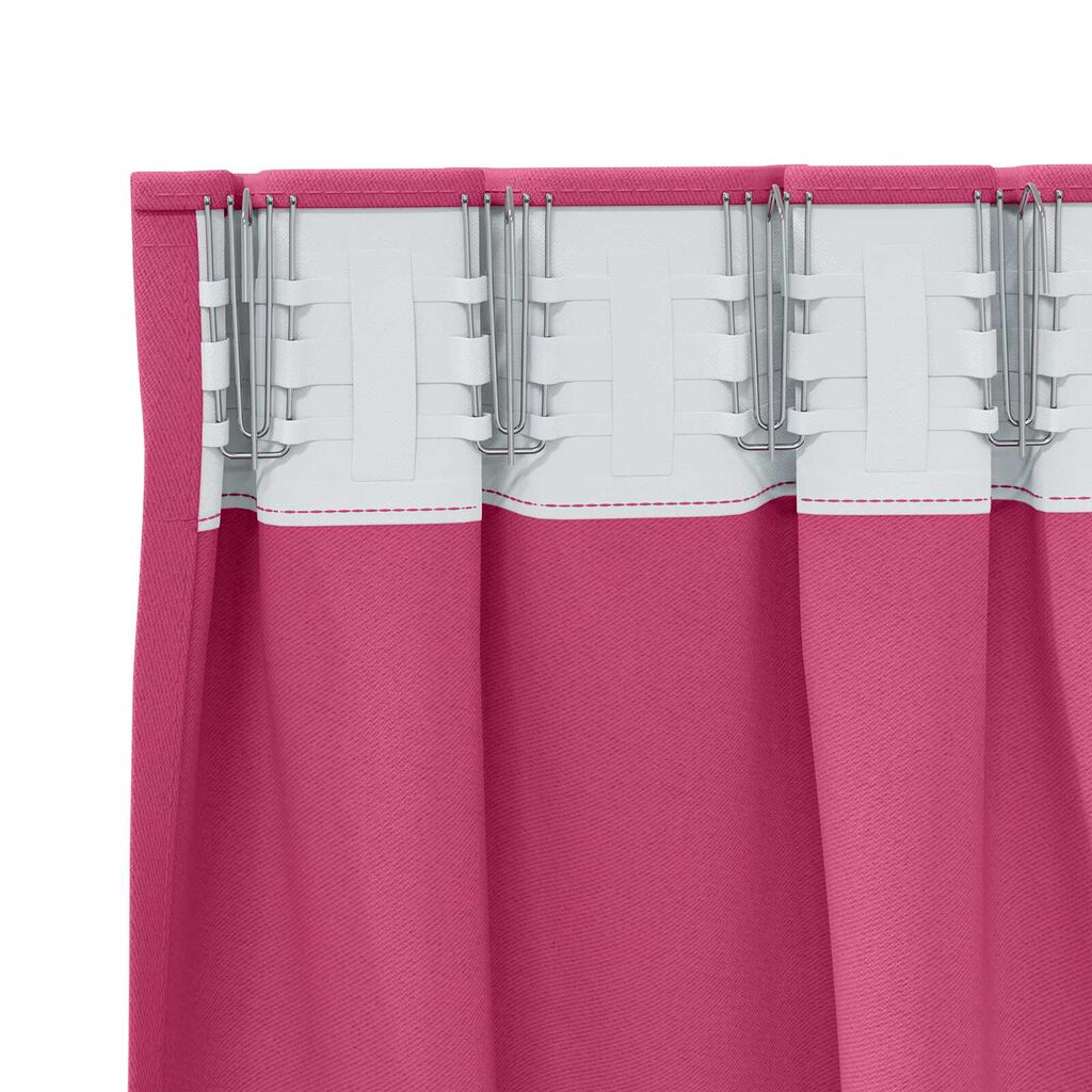 vidaXL Κουρτίνες 2 pcs Φωτεινό Ροζ 225 x 140 εκ. Πολυεστέρας