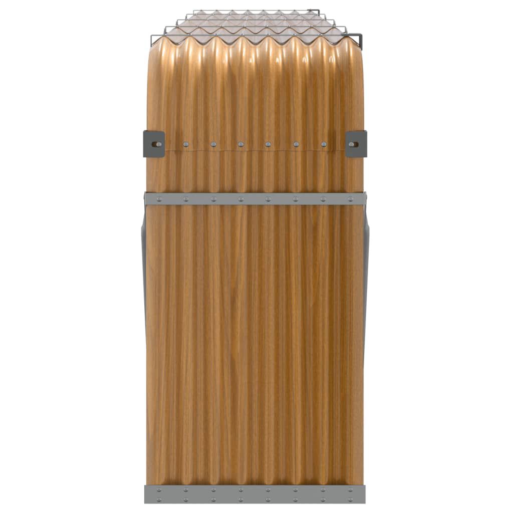 vidaXL Ξυλοθήκη Αν. Καφέ 300x45x100 εκ. από Γαλβανισμένο Ατσάλι