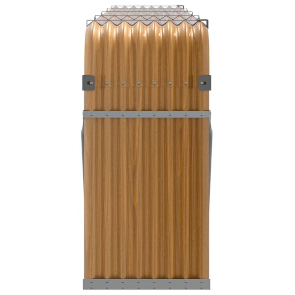 vidaXL Ξυλοθήκη Αν. Καφέ 300x45x100 εκ. από Γαλβανισμένο Ατσάλι