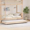 vidaXL Σκελετός Κρεβατιού Καφέ 75 x 190 cm Μασίφ ξύλο πεύκου