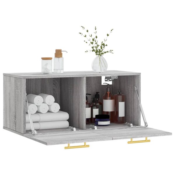 vidaXL Ντουλάπι Τοίχου Γκρι Sonoma 80x36,5x35 εκ. Επεξεργασμένο Ξύλο