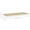 vidaXL Ράφι Τοίχου Δρυς/Άσπρο 80x23,5x3,8 εκ. από MDF