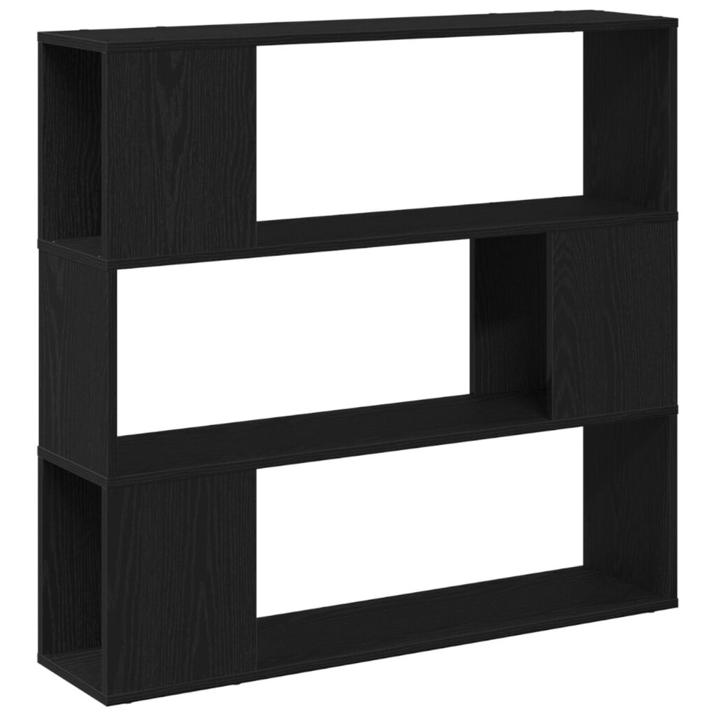 vidaXL Ράφι Βιβλίων Μαύρη Δρυς 100x24x94 εκ Επεξεργασμένο Ξύλο