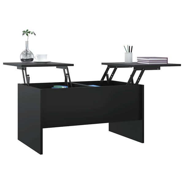 vidaXL Τραπεζάκι Σαλονιού Μαύρο 80x50x42,5εκ. Επεξεργασμένο Ξύλο