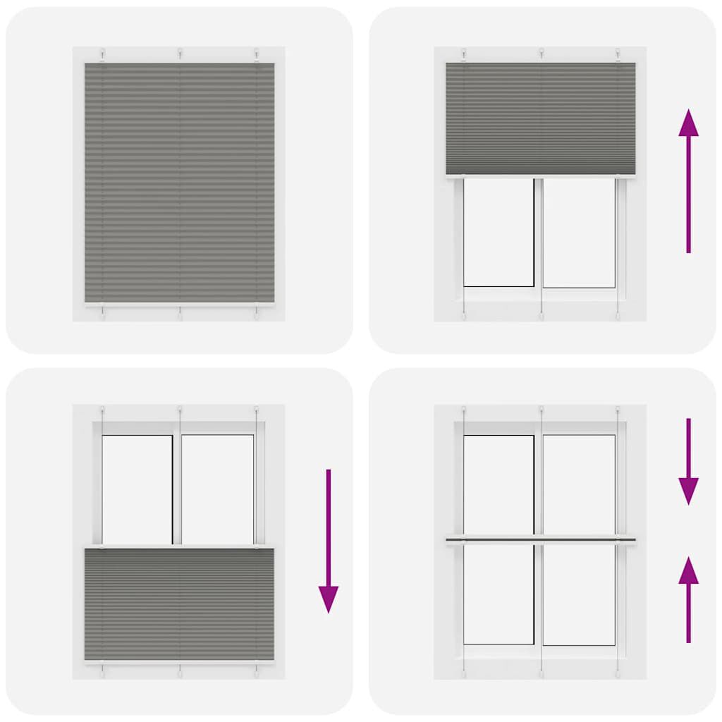 vidaXL Πλισέ περσίδα Ανθρακί 105x100 cm Πλάτος υφάσματος 104,4 cm