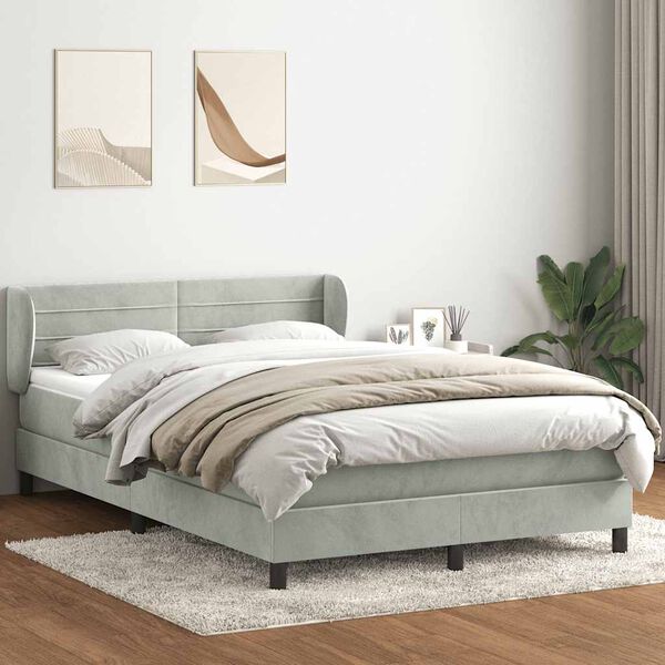 vidaXL &Kappa;&rho;&epsilon;&beta;ά&tau;&iota; Boxspring &mu;&epsilon; &Sigma;&tau;&rho;ώ&mu;&alpha; &Alpha;&nu;&omicron;&iota;&chi;&tau;ό &Gamma;&kappa;&rho;&iota; 160x220 &epsilon;&kappa;. &Beta;&epsilon;&lambda;&omicron;ύ&delta;&iota;&nu;&omicron;