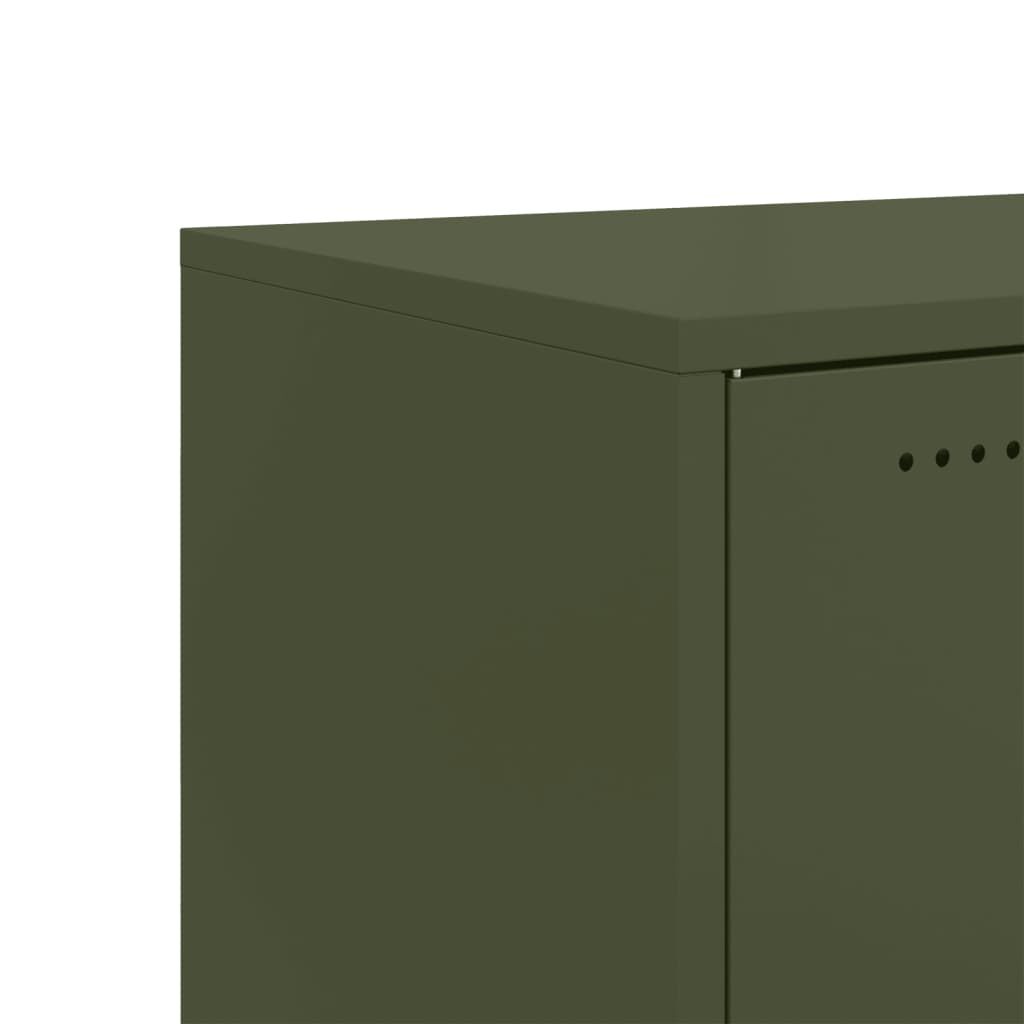 vidaXL Ντουλάπι Πράσινο Λαδί 68,5x39x72 εκ. από Ατσάλι
