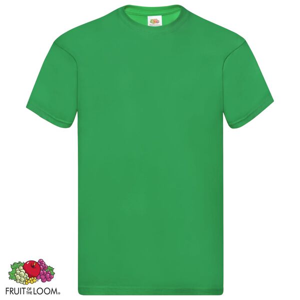 Fruit of the Loom T-shirt Original 5 τεμ. Πράσινα M Βαμβακερά
