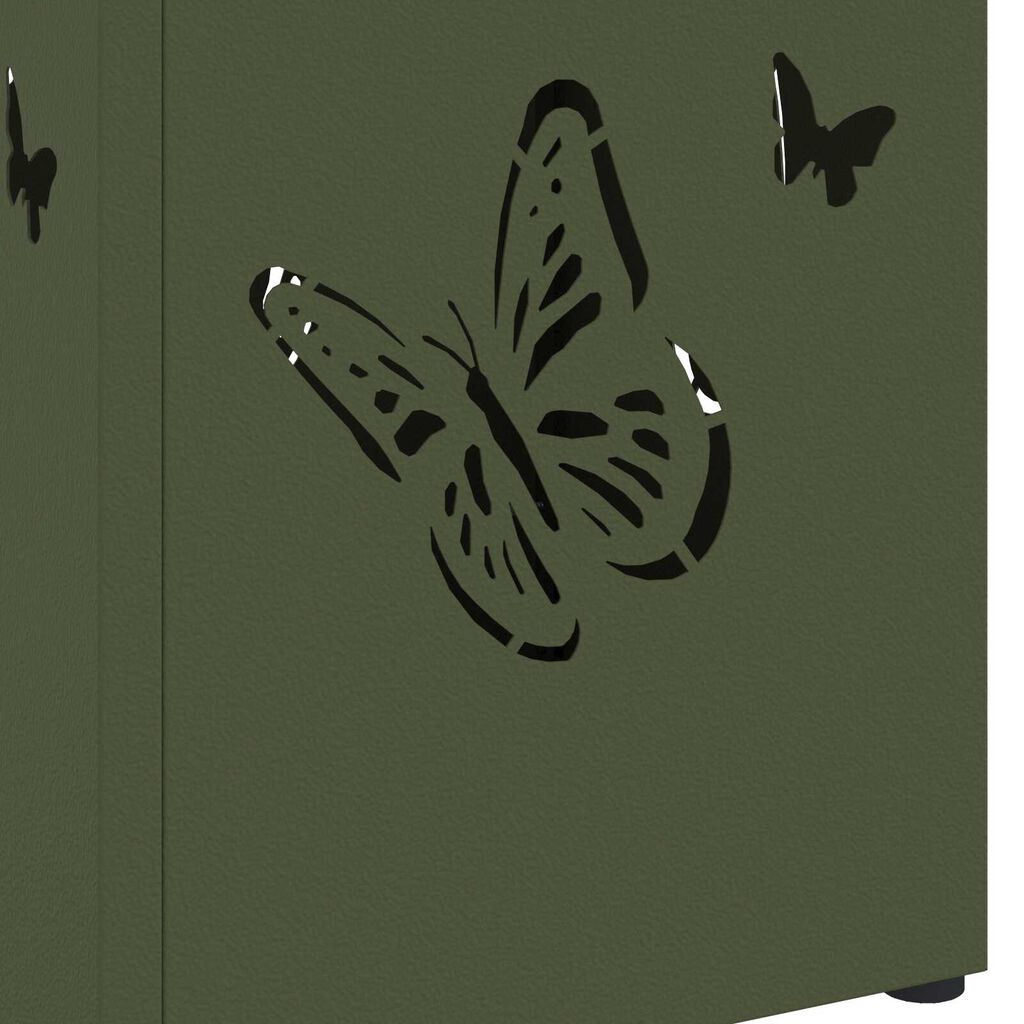 vidaXL Σχέδιο & βάση αποθήκευσης Ελιά 15.5 x 15.5 x 49 εκ Ατσάλι