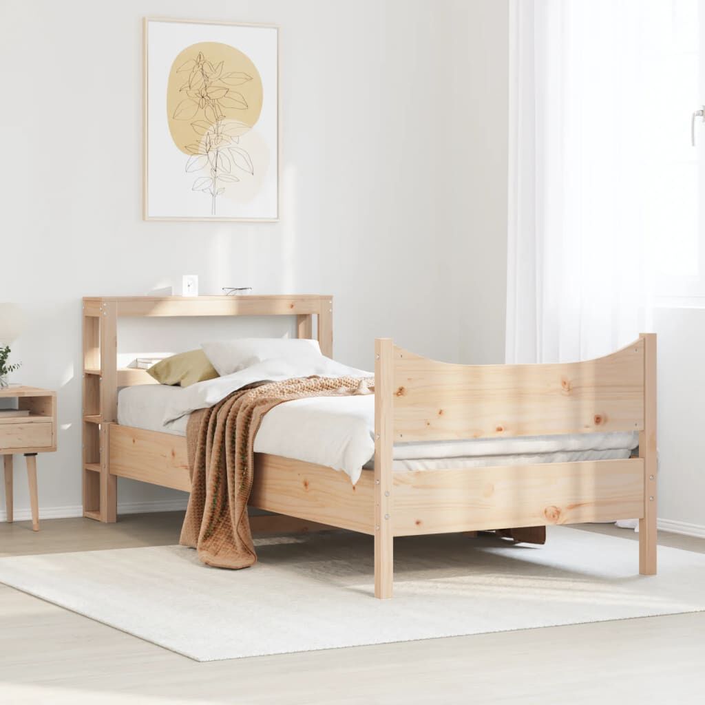 vidaXL Πλαίσιο Κρεβατιού Κεφαλάρι 75x190εκ. Μασίφ Πεύκο