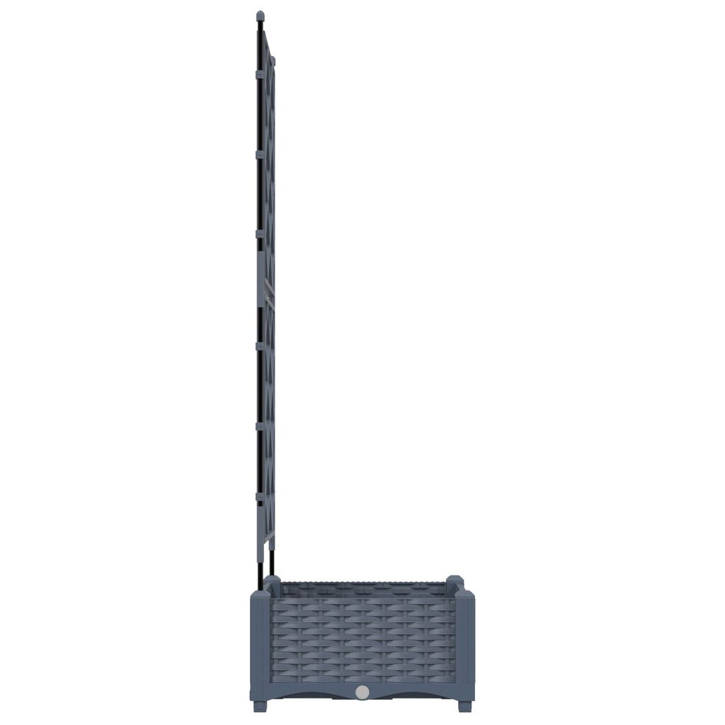 vidaXL Γλάστρα Κήπου με Στήλη Ανοιχτό Γκρι 40x40x125.5 εκ
