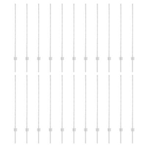 vidaXL Πό posts φράχτη 44 pcs Ασημί 160 cm Ατσάλι