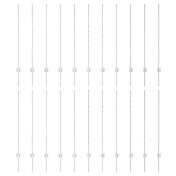 vidaXL Πό posts φράχτη 44 pcs Ασημί 160 cm Ατσάλι