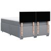 vidaXL Κρεβάτι Boxspring με Στρώμα Ανοιχτό Γκρι 140x190 εκ. Υφασμάτινο