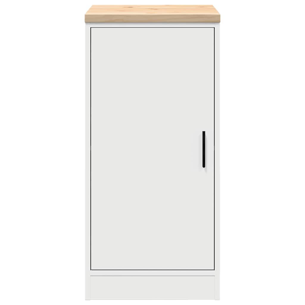 vidaXL ντουλάπι αποθήκευσης γκαράζ Λευκό 40x51x85 εκ μασίφ ξύλο πεύκο
