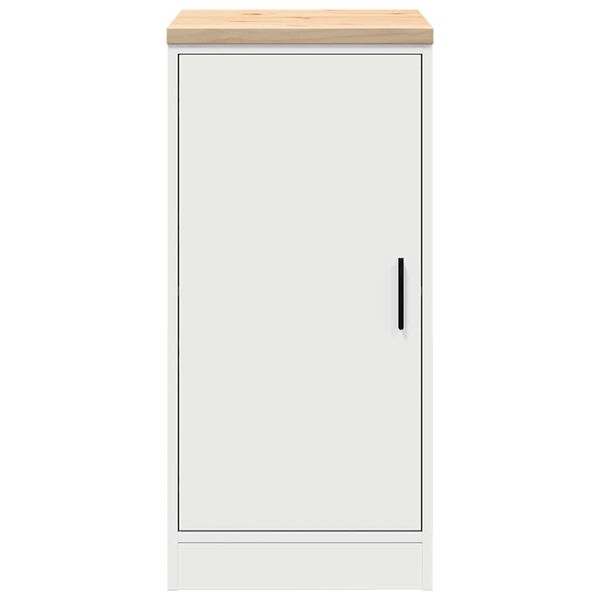 vidaXL ντουλάπι αποθήκευσης γκαράζ Λευκό 40x51x85 εκ μασίφ ξύλο πεύκο
