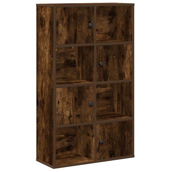 vidaXL Βιβλιοθήκη Καπνιστή Δρυς 60x24x101,5 εκ. από Επεξεργασμένο Ξύλο