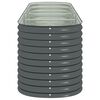 vidaXL Ζαρντινιέρα Υπερυψωμένη Γκρι 320x80x81 εκ. Γαλβανισμ. Χάλυβας