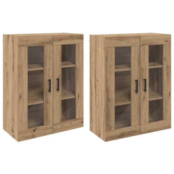 vidaXL Ντουλάπια Τοίχου 2 pcs artisan δρυς 69.5 x 34 x 90 εκ.