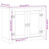 vidaXL Ντουλάπι Μπάνιου Corona 73x33x60 εκ. από Μασίφ Ξύλο Πεύκου
