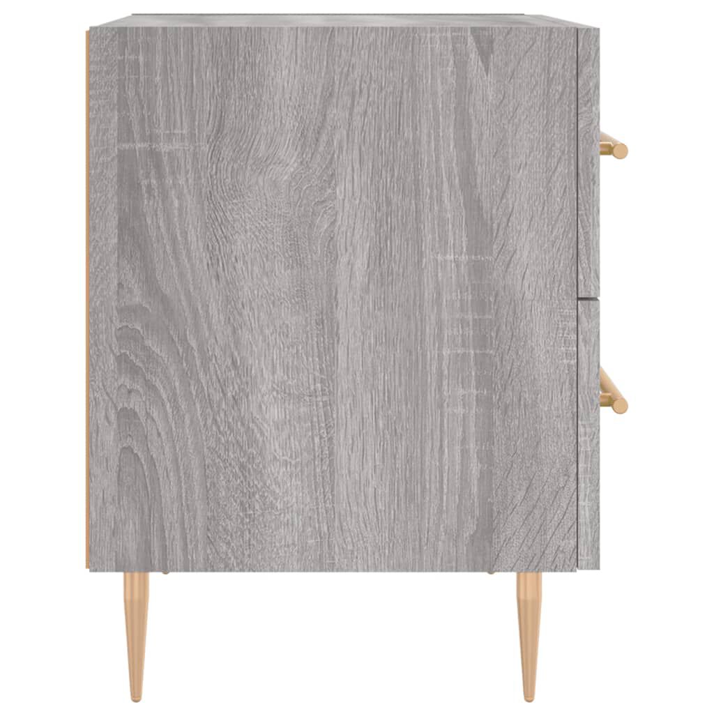 vidaXL Κομοδίνα 2 τεμ. Γκρι Sonoma 40 x 35 x 47,5 εκ. Επεξεργ. Ξύλο