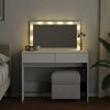 vidaXL Μπουντουάρ με LED Λευκό 100x40x120 εκ.