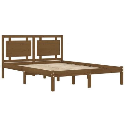 vidaXL Πλαίσιο Κρεβατιού Μελί 150 x 200 εκ. Μασίφ Ξύλο King Size