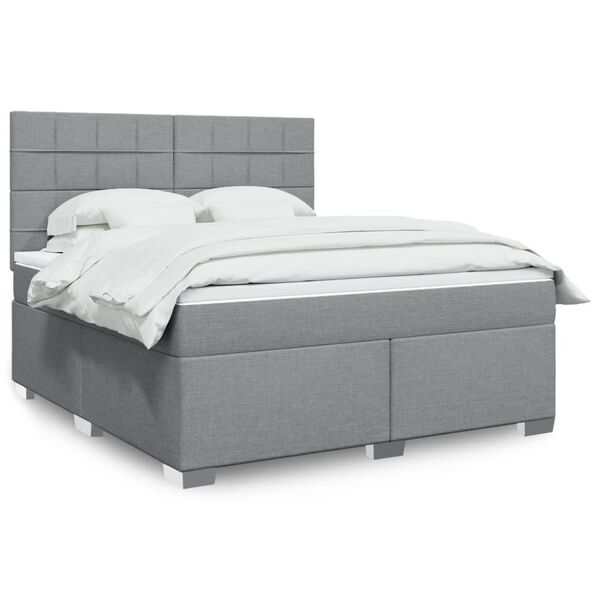 vidaXL &Kappa;&rho;&epsilon;&beta;ά&tau;&iota; Boxspring &mu;&epsilon; &Sigma;&tau;&rho;ώ&mu;&alpha; &Alpha;&nu;&omicron;&iota;&chi;&tau;ό &Gamma;&kappa;&rho;&iota; 180x200 &epsilon;&kappa;. &Upsilon;&phi;&alpha;&sigma;&mu;ά&tau;&iota;&nu;&omicron;