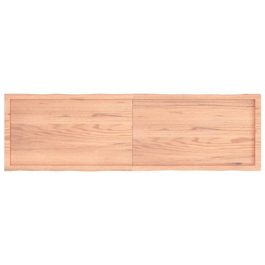 vidaXL Επιφ Τραπεζιού Αν Καφέ 180x50x(2-4)εκ.Ακατέργ. Μασίφ Ξύλο Δρυός