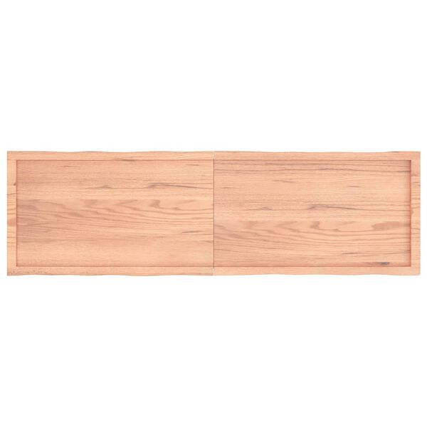 vidaXL Επιφ Τραπεζιού Αν Καφέ 180x50x(2-4)εκ.Ακατέργ. Μασίφ Ξύλο Δρυός