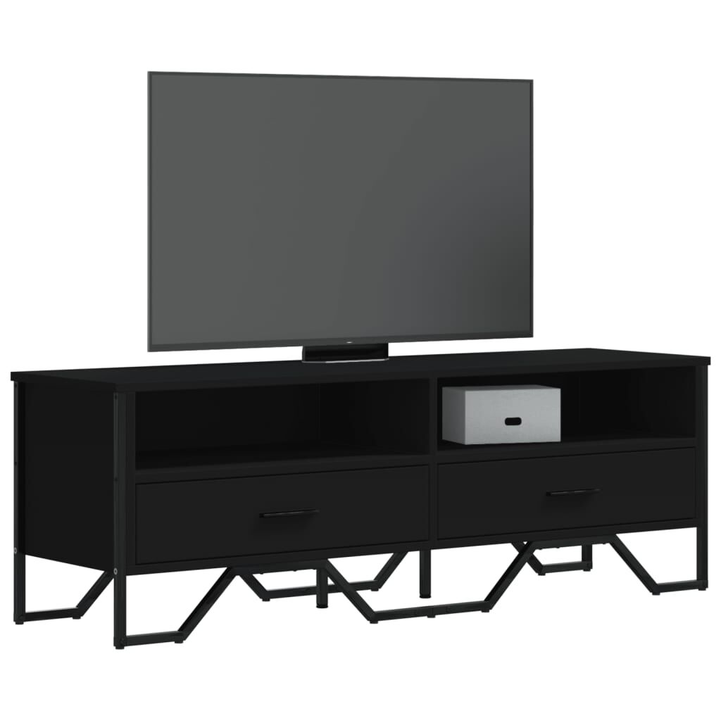 vidaXL Έπιπλο Τηλεόρασης Μαύρο 122 x 34 x 41 εκ. Επεξεργασμένο Ξύλο