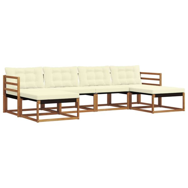 vidaXL &Sigma;&epsilon;&iota;&rho;ά &Kappa;&alpha;&nu;&alpha;&pi;έ &Epsilon;&xi;&omega;&tau;&epsilon;&rho;&iota;&kappa;&omicron;ύ &mu;&epsilon; &mu;&alpha;&xi;&iota;&lambda;ά&rho;&iota; 6 pcs &Phi;&upsilon;&sigma;&iota;&kappa;ό &kappa;&alpha;&iota; &Kappa;&rho;έ&mu;&alpha;