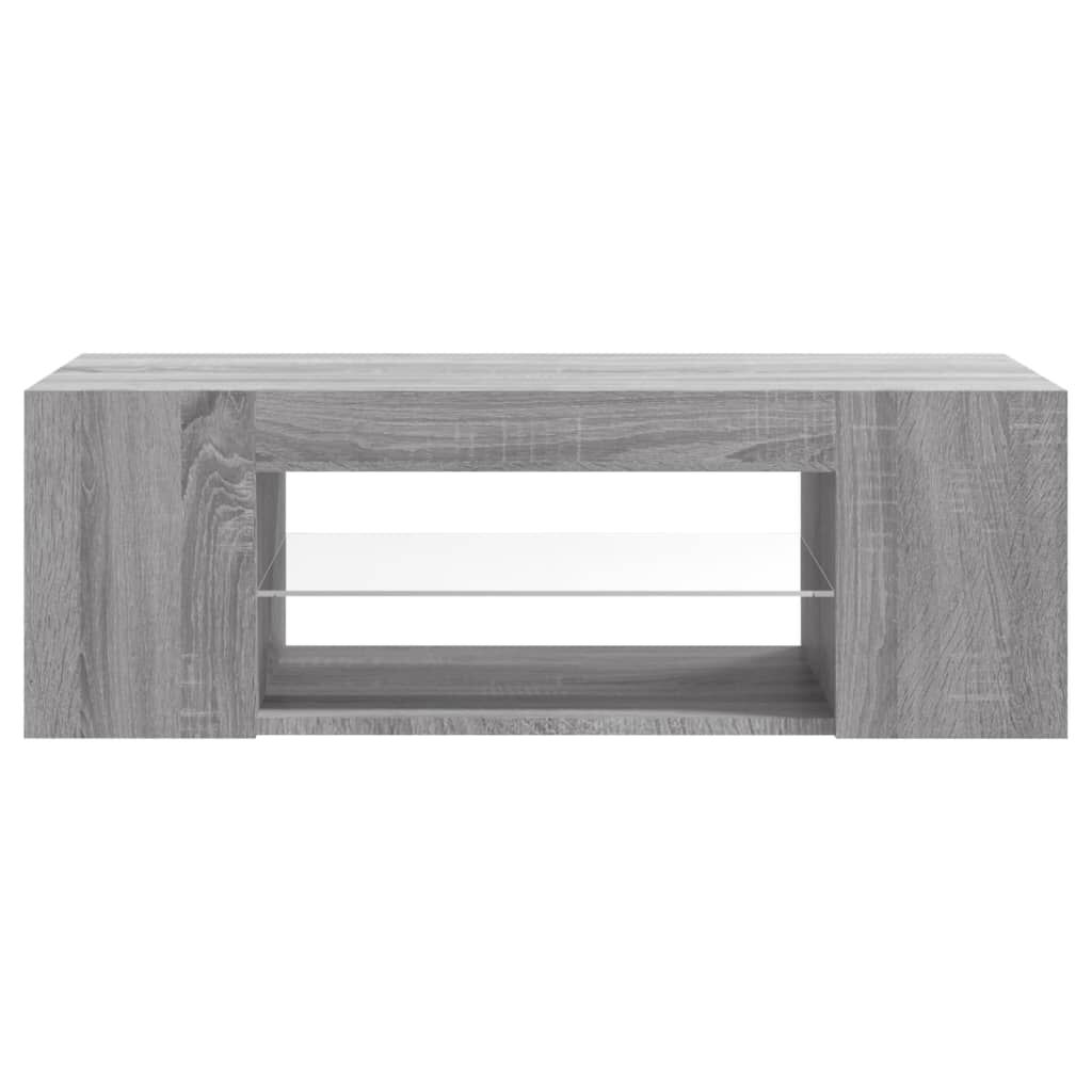 vidaXL Έπιπλο Τηλεόρασης με LED Γκρι Sonoma 90 x 39 x 30 εκ.