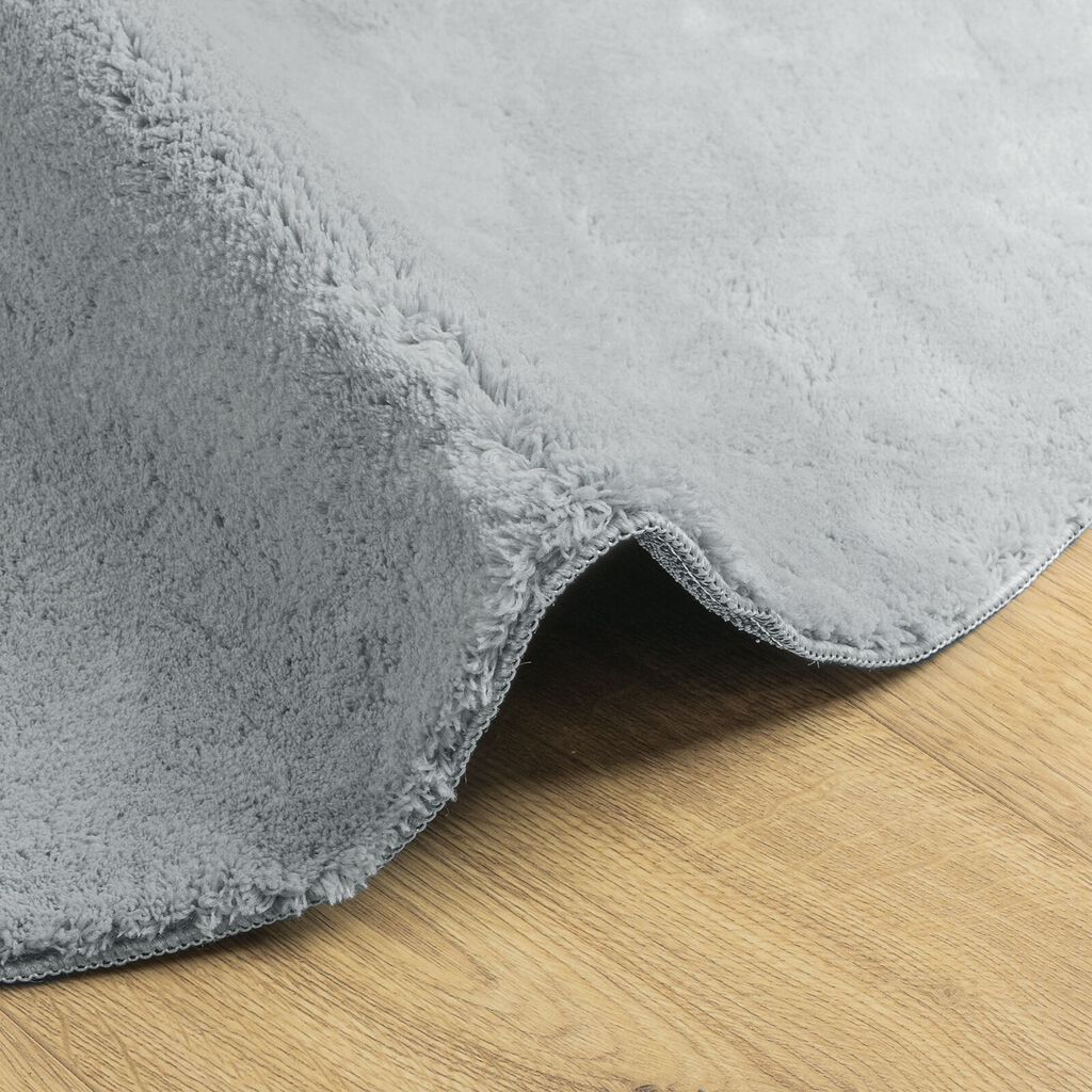 vidaXL Χαλιά Γκρι Μαλλί 100 x 200 εκ. Χαλιά περιοχής Ωοειδές