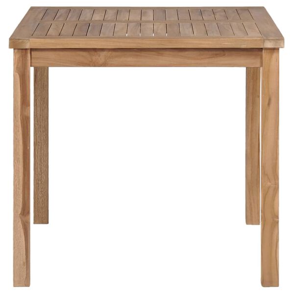 vidaXL Τραπέζι Κήπου 80 x 80 x 77 εκ. από Μασίφ Ξύλο Teak